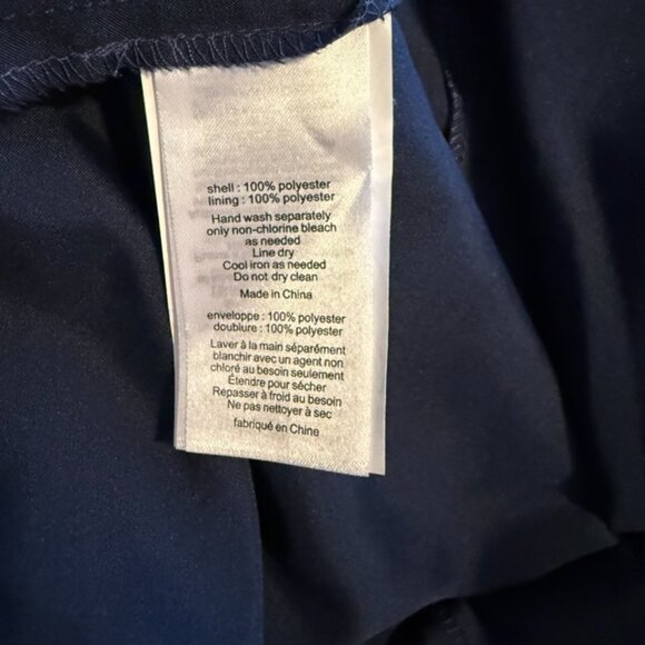 David's Bridal Marine Sleeveless Chiffon Short Dress with Beaded Straps - Picture 7 of 8